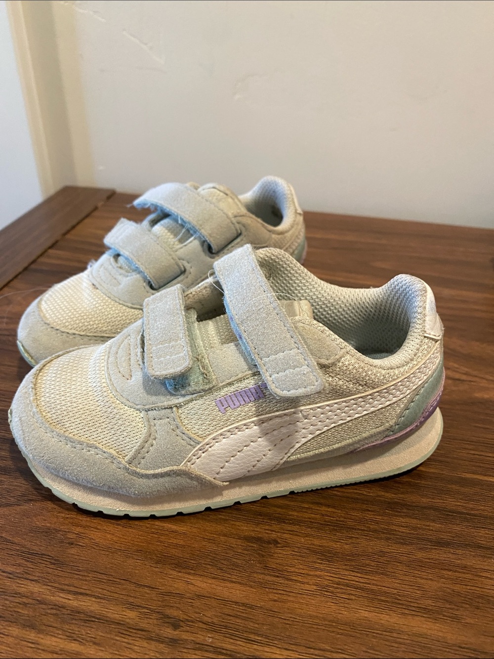 Puma Toddler Sneakers Light Purple Trim (Used- no pets & smoke free home)